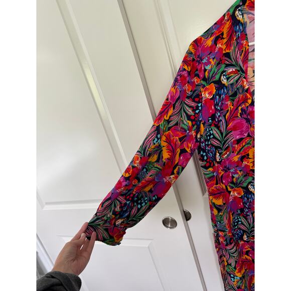 Vibrant Floral Swim Cover-Up - Picture 6 of 9